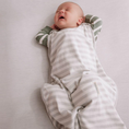 Load image into Gallery viewer, Mini Three Season Side Zip Mid-Weight Sleep Sack | Pebble Stripe - Stina's Style