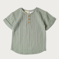Load image into Gallery viewer, Muslin Frankie Grandpa Shirt | Matcha