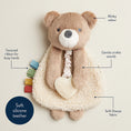 Load image into Gallery viewer, Ritzy Lovey Plush and Teether Toy | Bear