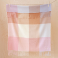 Load image into Gallery viewer, Lambswool Baby Blanket | Rose Block Check