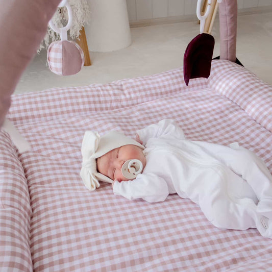 Activity Play Mat | Pink Gingham & Plum