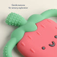 Load image into Gallery viewer, Chew Crew Silicone Handle Teether | Strawberry