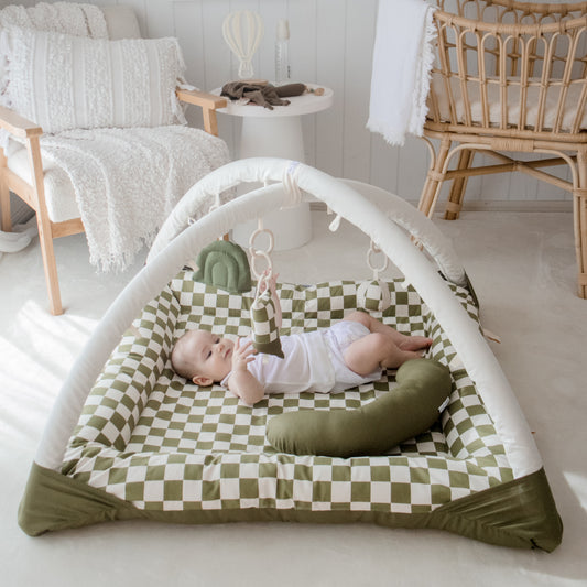 Activity Play Mat | Forest Green Check