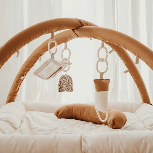 Activity Play Mat | Mustard & Natural Linen