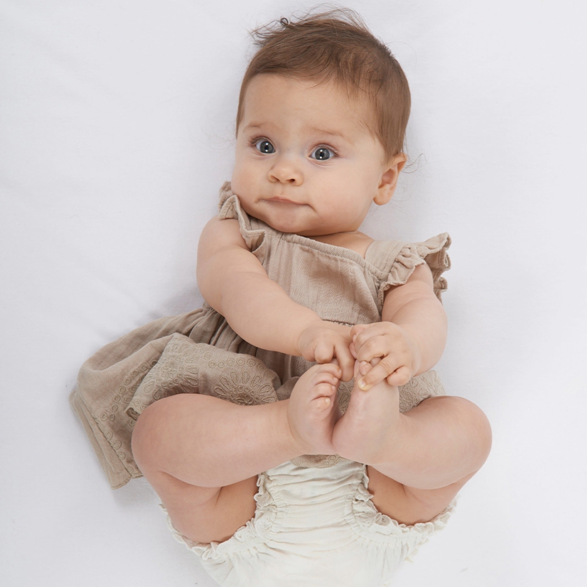 Muslin Charlotte Dress Sleeveless | Oat