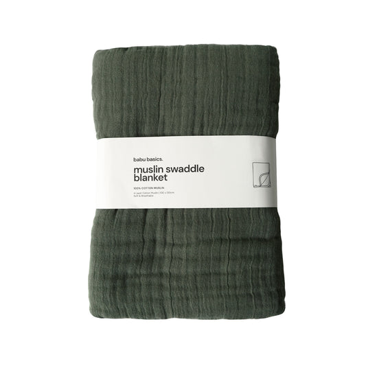 Muslin Swaddle Blanket | Moss