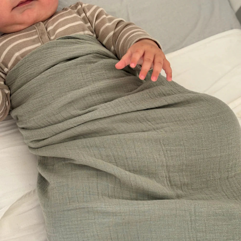Muslin Swaddle Blanket | Sage