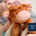 Load image into Gallery viewer, Ritzy Lovey Plush and Teether Toy | Highland Cow