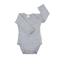 Load image into Gallery viewer, Long Sleeve Merino Bodysuit | Grey Marle