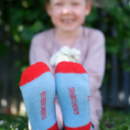 Load image into Gallery viewer, Merino Gumboot Socks | Light Blue Clouds