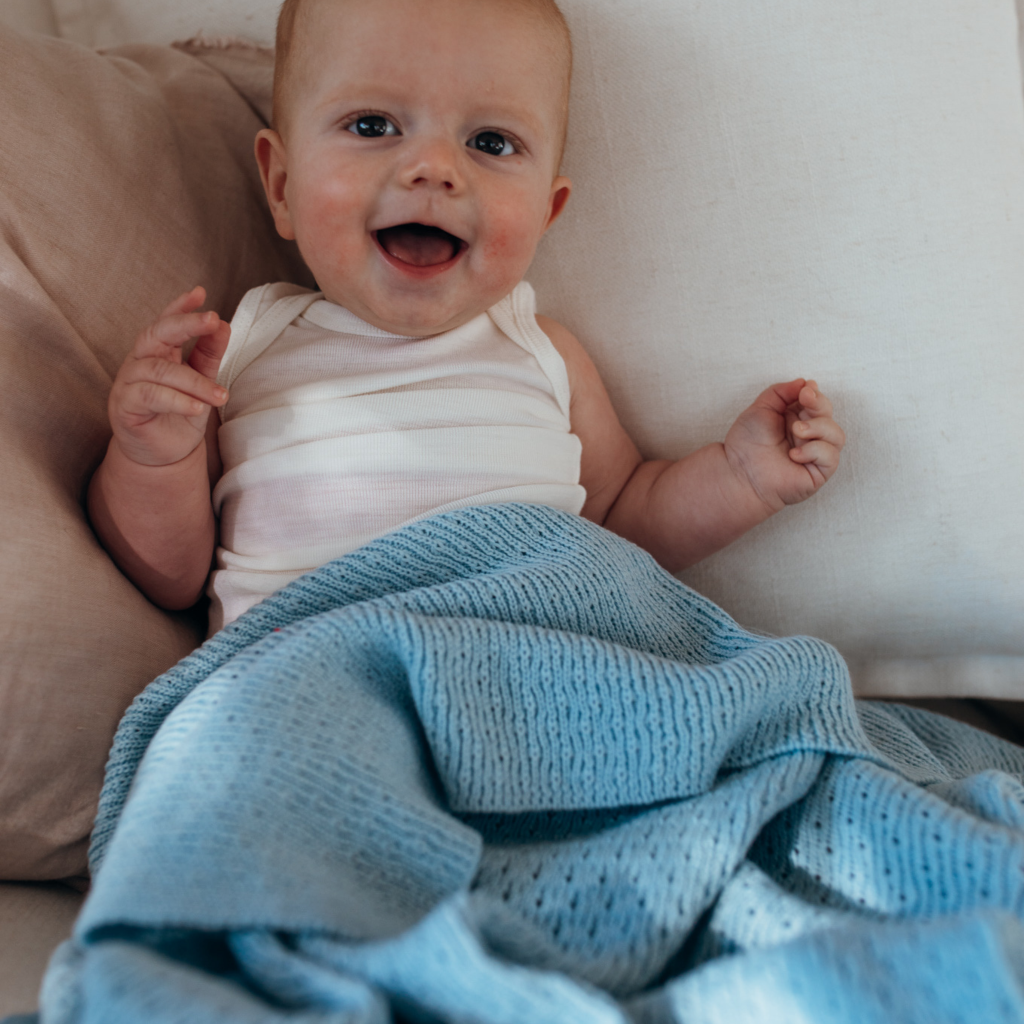 Merino Knit Blanket | Light Pink