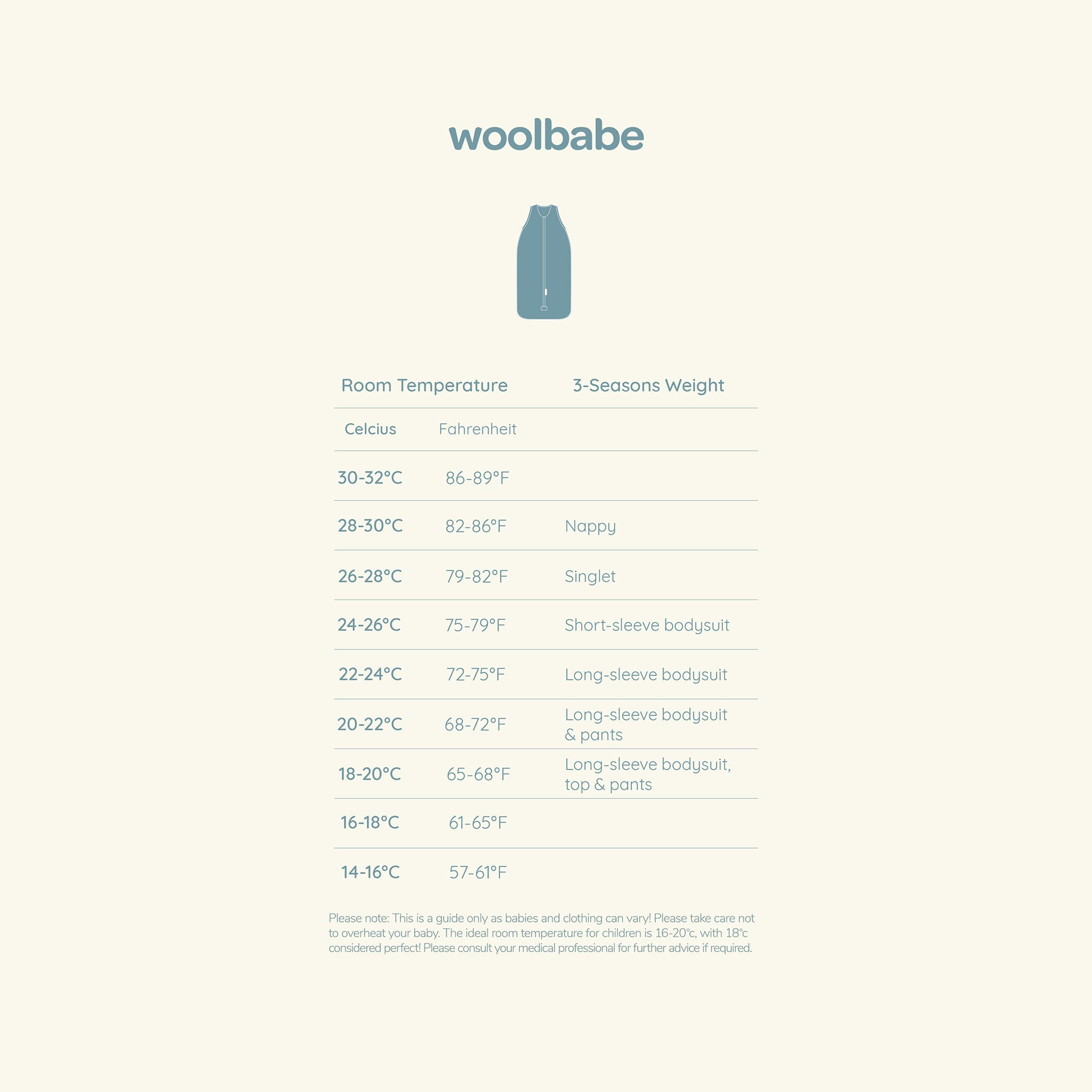 Three Season (Side Zip) Mid-Weight Sleep Sack | Pebble Stripe - Stina's Style