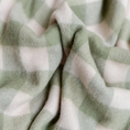 Load image into Gallery viewer, Lambswool Baby Blanket | Green Gingham
