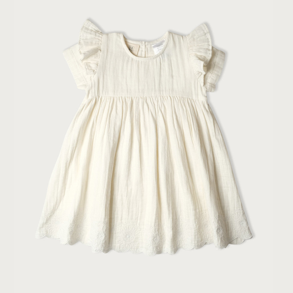 Muslin Charlotte Dress Short Sleeve | Vanilla