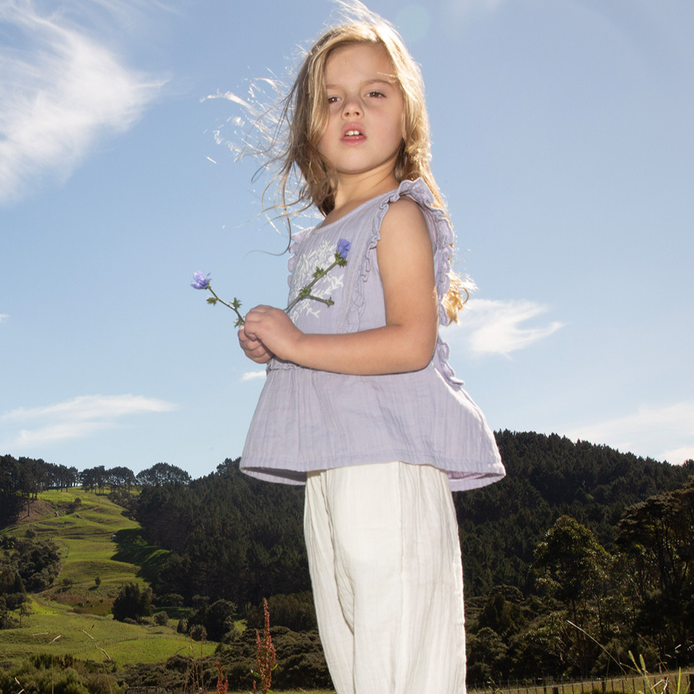 Muslin Evelyn Top | Mixed Berry