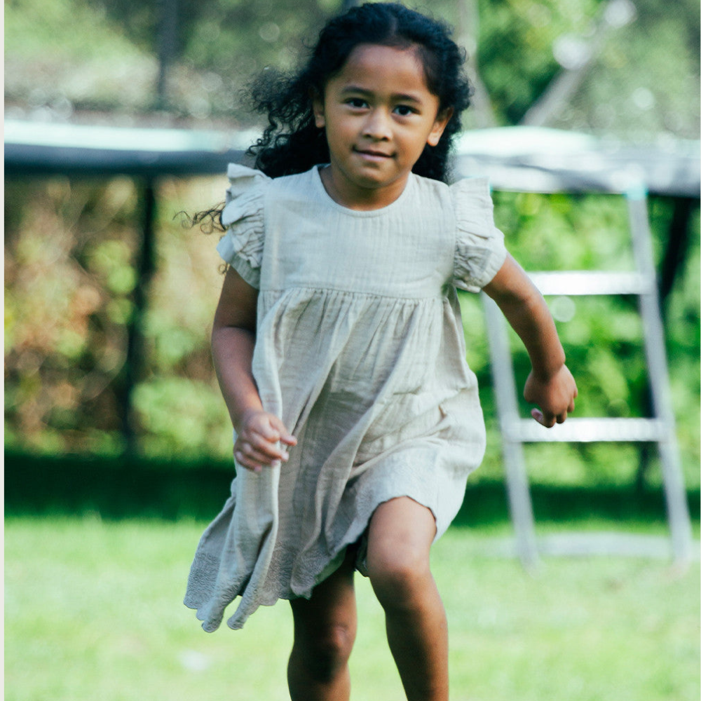 Muslin Charlotte Dress Short Sleeve | Vanilla