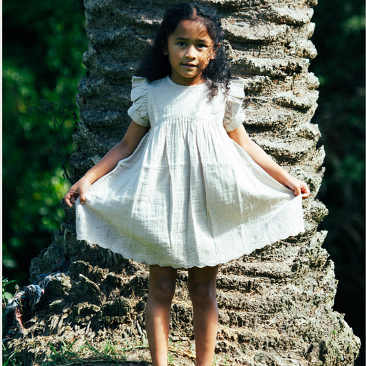 Muslin Charlotte Dress Short Sleeve | Vanilla