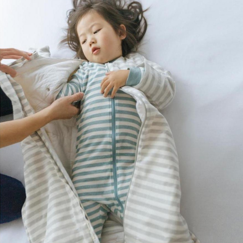 Duvet Sleep Sack with Sleeves | Pebble Stripe - Stina's Style