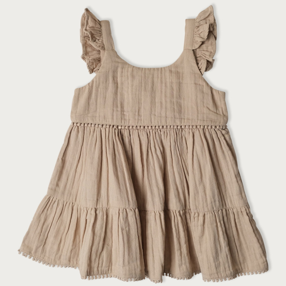 Muslin Mia Dress Sleeveless | Oat