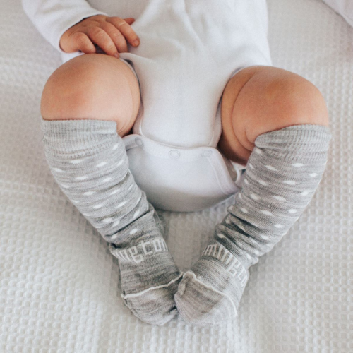 Snowflake Baby & Toddler Knee High Socks-Socks-Lamington-Merino & Me