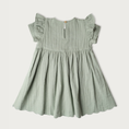 Load image into Gallery viewer, Muslin Charlotte Dress Short Sleeve | Matcha
