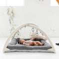 Load image into Gallery viewer, Activity Play Mat | Charcoal Linen & Natural
