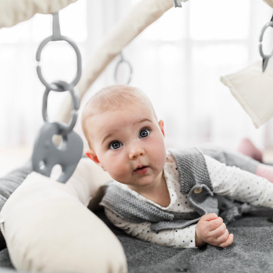 Activity Play Mat Bundle | Natural Linen & Charcoal