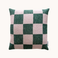 Load image into Gallery viewer, Checkerboard Cushion | Green Pink
