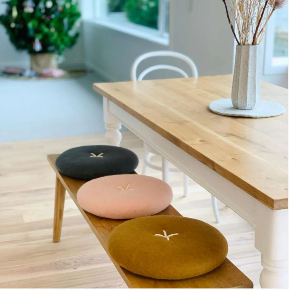 Button Cushion | Blush