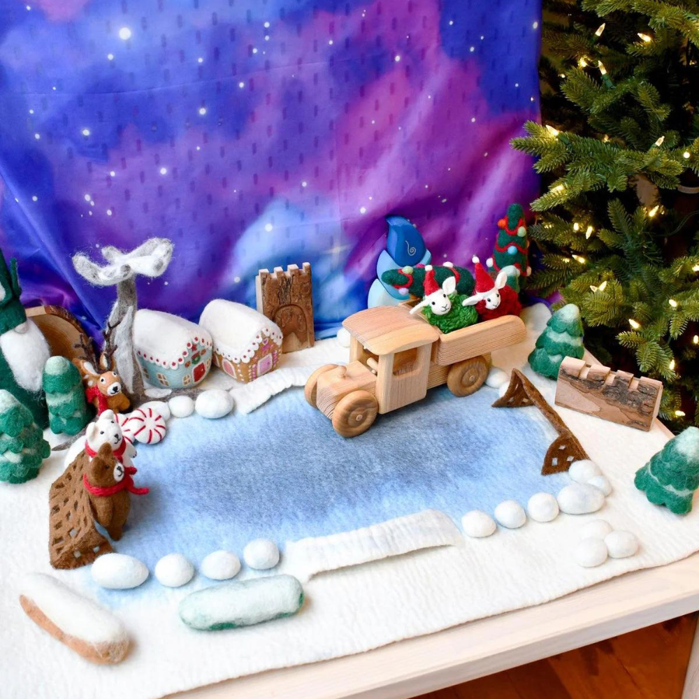 Felt Play Mat Playscape | Snow Ice Rink