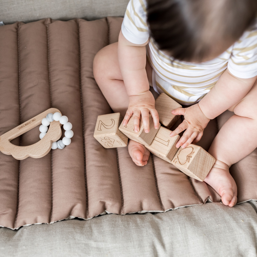 Rattan Play Gym Bundle | Cocoa & Natural Linen