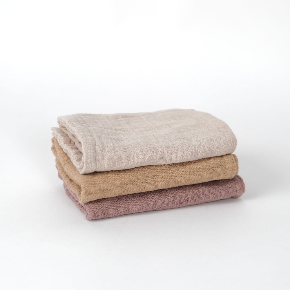 Muslin Face Cloth Set | 3 Pack
