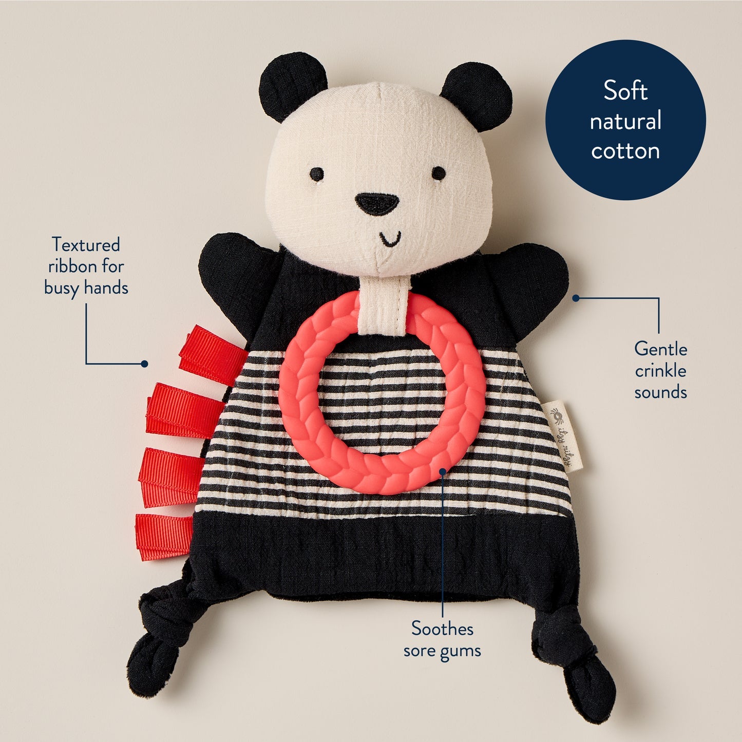 Bitzy Crinkle Sensory Toy | Panda
