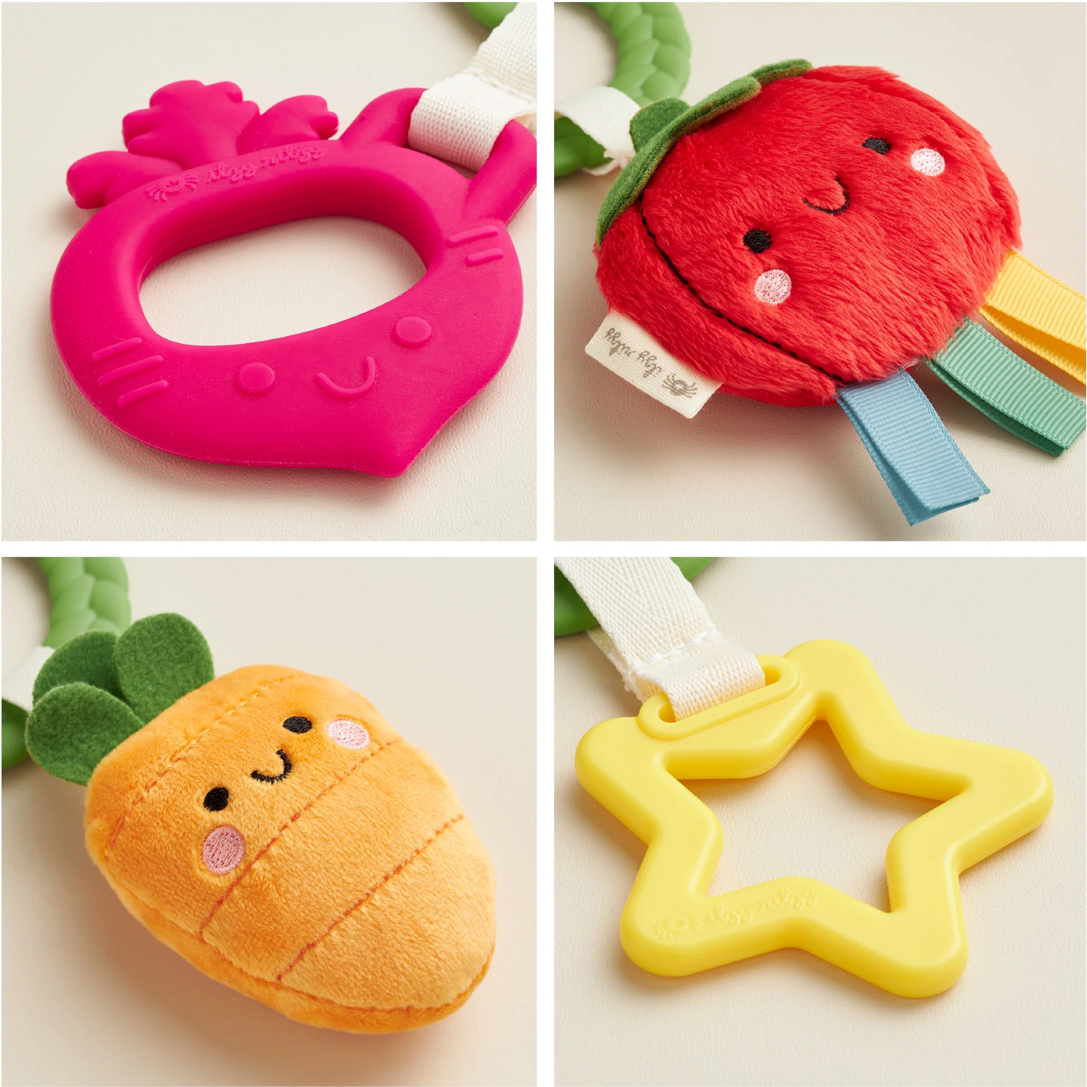 Bitzy Busy Teething Ring | Veggie