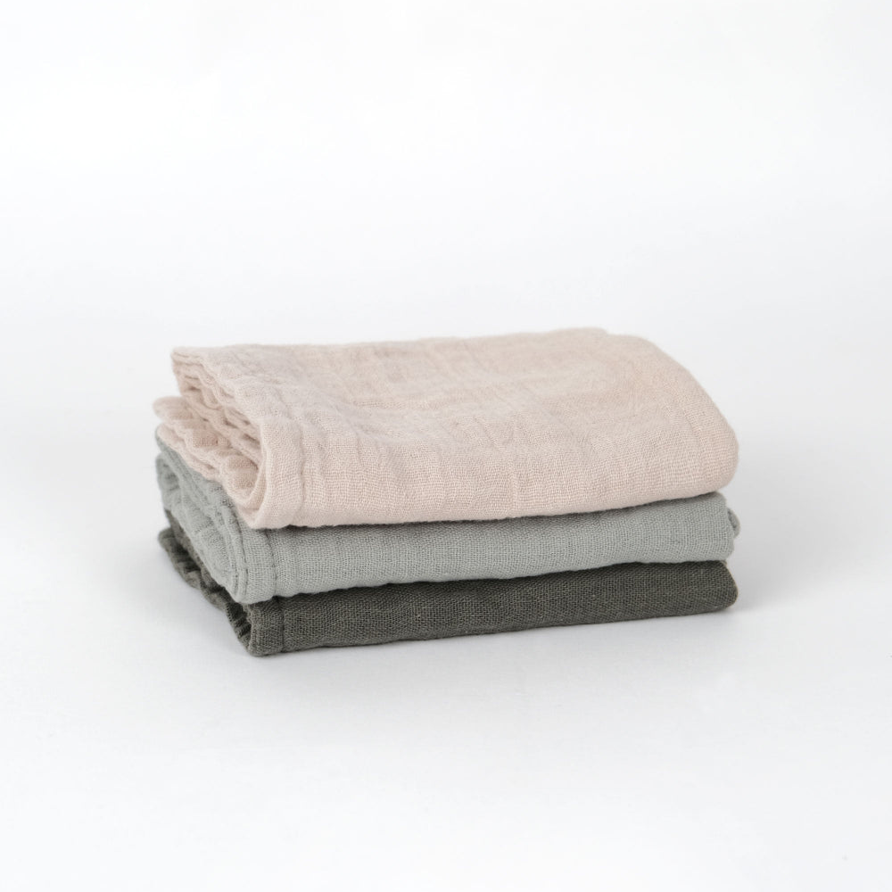 Muslin Face Cloth Set | 3 Pack