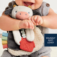 Load image into Gallery viewer, Ritzy Lovey Plush and Teether Toy | Cow
