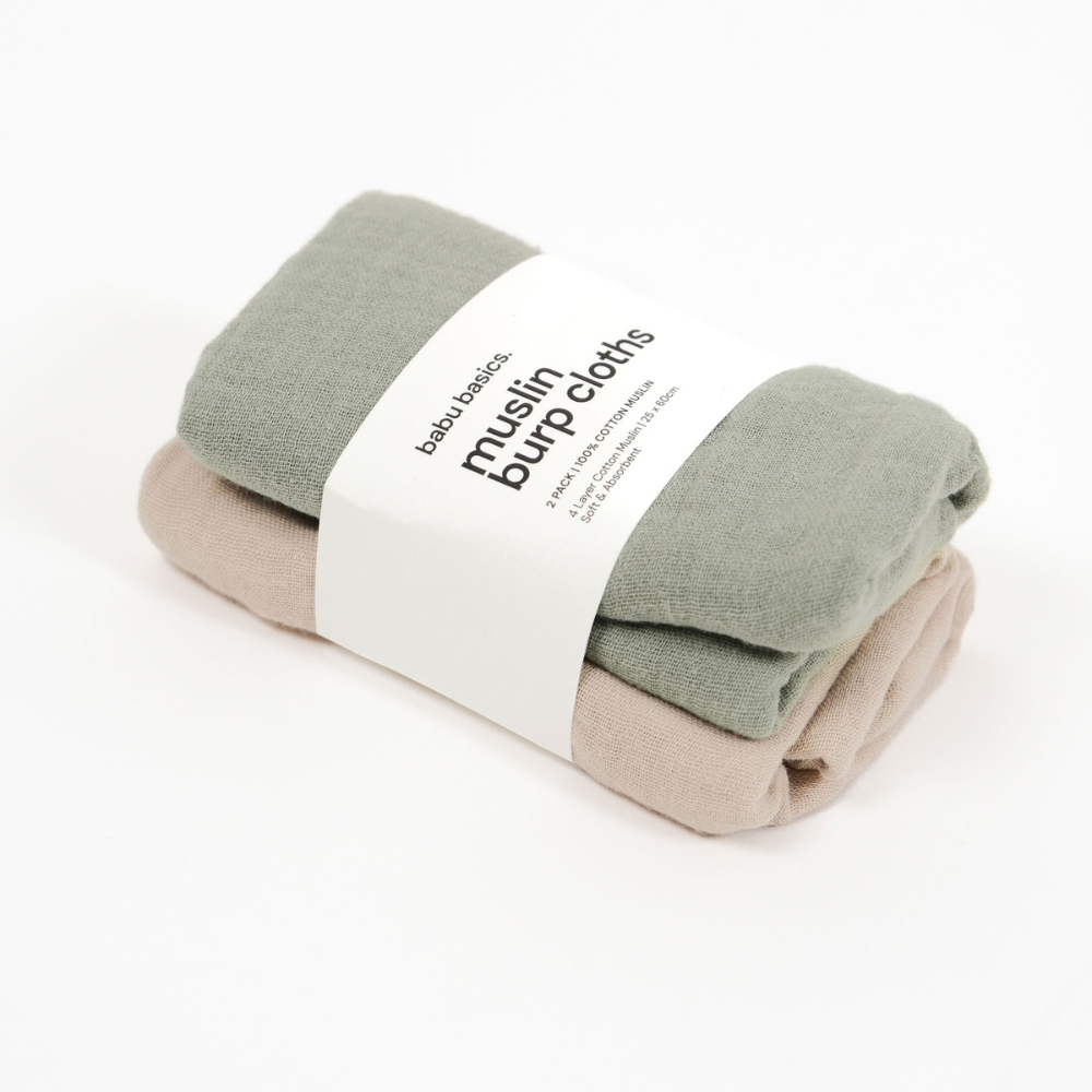 Muslin Burp Cloth Set | 2 Pack