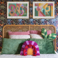 Load image into Gallery viewer, Wool Hook Cushion | In Bloom with Tassels
