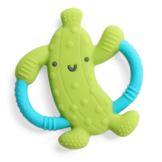Chew Crew Silicone Handle Teether | Pickle