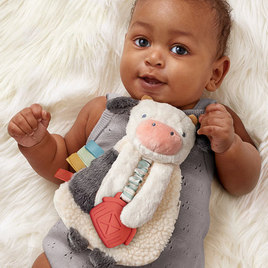 Ritzy Lovey Plush and Teether Toy | Cow