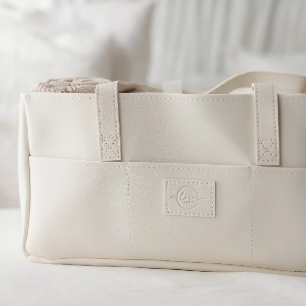 Nappy Caddy | Large | Snow [Vegan Leather]