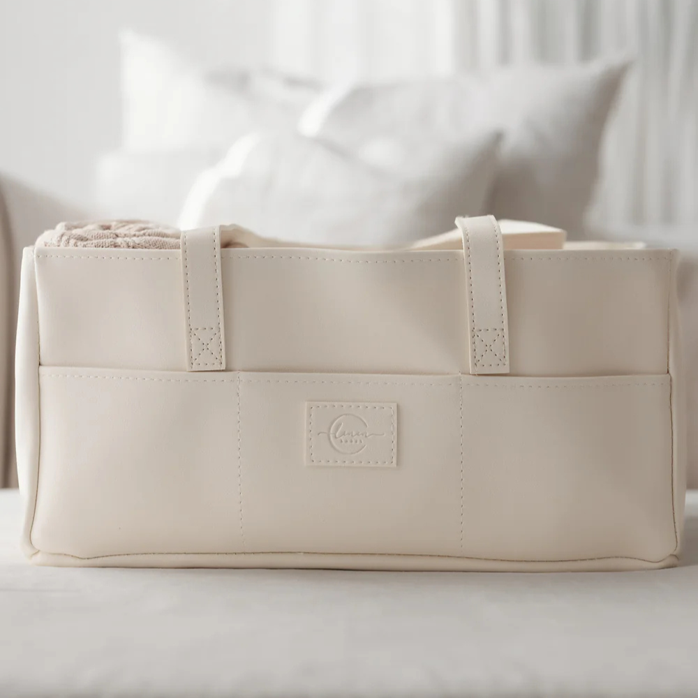 Nappy Caddy | Large | Snow [Vegan Leather]