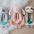 Load image into Gallery viewer, Ritzy Lovey Plush and Teether Toy | Pink Bunny
