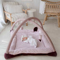 Load image into Gallery viewer, Activity Play Mat | Pink Gingham & Plum

