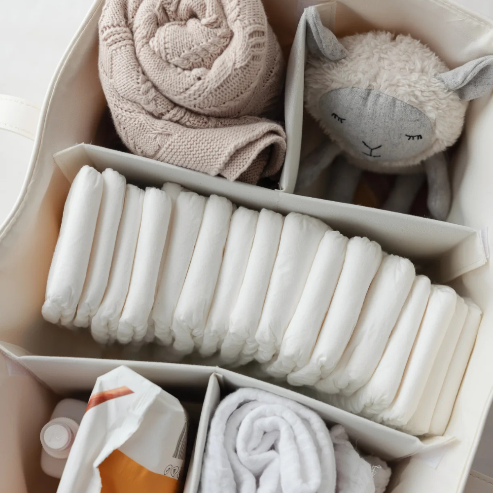 Nappy Caddy | Large | Snow [Vegan Leather]