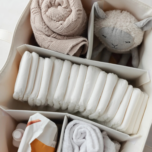 Nappy Caddy | Large | Snow [Vegan Leather]