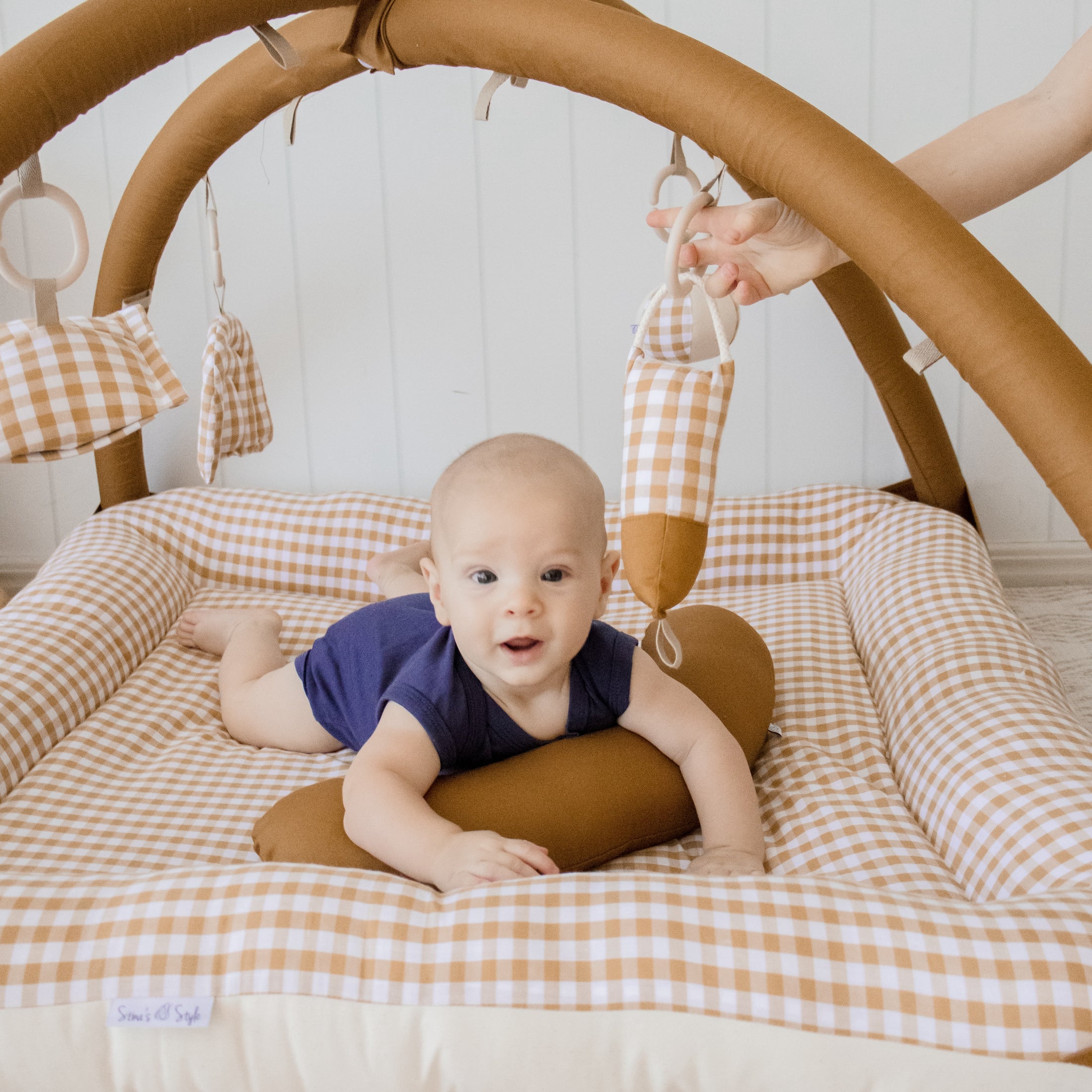 Activity Play Mat | Mustard Gingham Check
