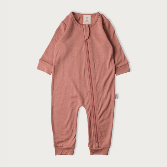 Merino Footless All in One | Rose - Stina's Style