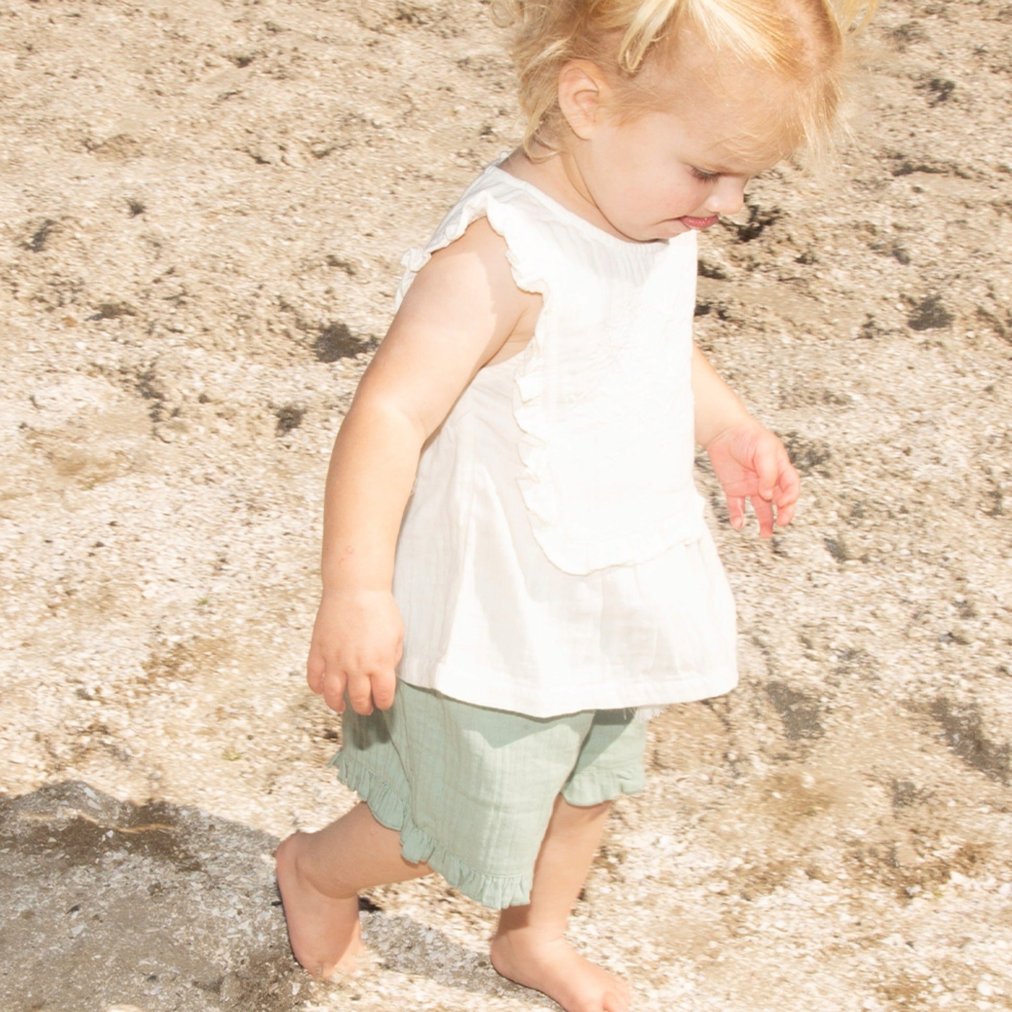 Muslin Evelyn Shorts | Matcha