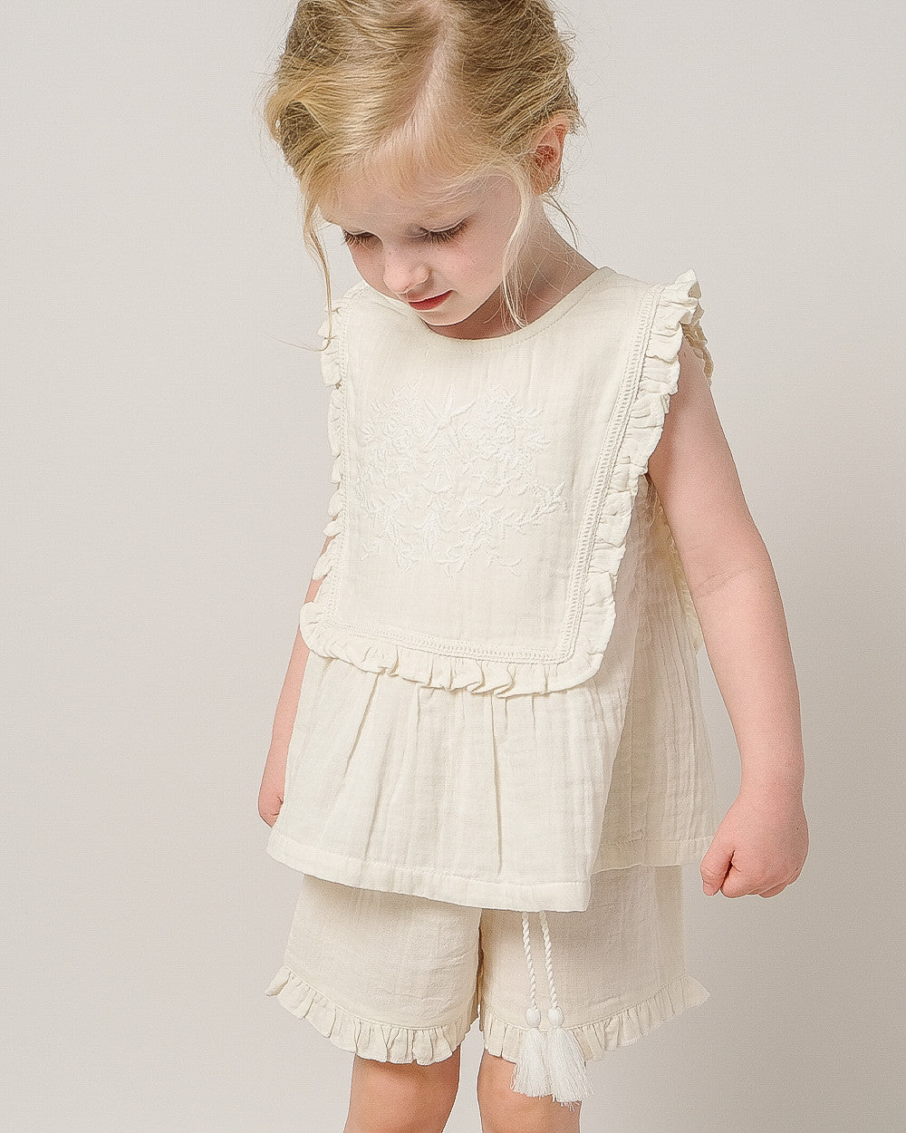 Muslin Evelyn Shorts | Vanilla